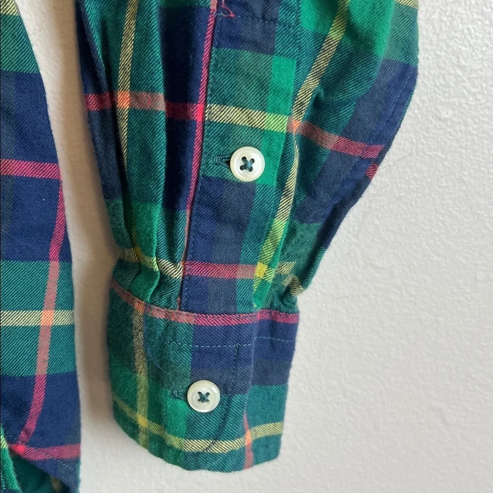 Ralph Lauren boy’s button up oxford plaid size large (14/16)